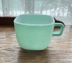 リプトン グラスベイク スープマグカップ グリーン 1960年代 USAビンテージ デッドストック マグカップ 美品