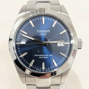 【美品】ティソ ジェントルマン　パワーマティック80 シリシウム　T127.407.11.041.00 青文字盤 TISSOT