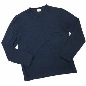 NC202 ARMANI COLLEZIONI アルマーニコレッツォーニ 長袖 Tシャツ ロンT ロング ティシャツ トップス カットソー メンズ M ネイビー 紺