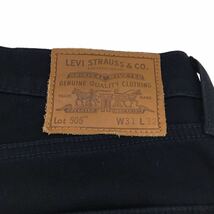 ND169 Levi's リーバイス 505 PERFORMANCE BigE ブラック パンツ ロングパンツ 長ズボン ボトムス 綿97%他 メンズ W33_画像7