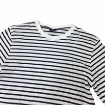 ND169 大きいサイズ Paul Smith ポールスミス ロングTシャツ ロンT トップス プルオーバー クルーネック 綿100% 紺 白 総柄 メンズ XL_画像2