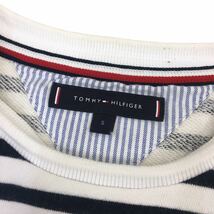 ND169 TOMMY HILFIGER トミーヒルフィガー 長袖 スウェット トレーナー トップス プルオーバー コットン 綿100% ネイビー系 メンズ S_画像7