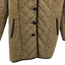 m480 J.PRESS ジェイプレス ステンカラー キルティング コート 中綿コート 上着 羽織り アウター ベージュ系 レディース 9_画像4