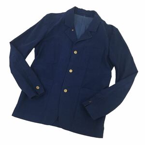 D511 сделано в Японии ATTACHMENT Attachment длинный рукав tailored jacket верхняя одежда перо ткань tops хлопок 97% полиуретан 3% темно-синий мужской 1