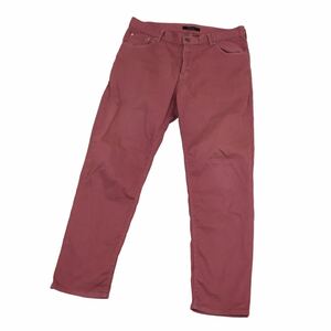 ND170 日本製 johnbull ジョンブル ロングパンツ 長ズボン ボトムス コットン98% ポリウレタン2% ピンク系 メンズ L