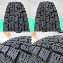 ワゴンR 145/80R13 冬用バリ山スタッドレス 80%-90%山 ダンロップ DSX-2 4本 4穴PCD100 +43 タント スペーシア モコ アルト ミラ 中古新潟_画像9