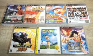 【中古】PS3 ソフト 全年齢/12歳以上 ウイイレ/パワプロ/ワンピース/プロスピetc 7点セット