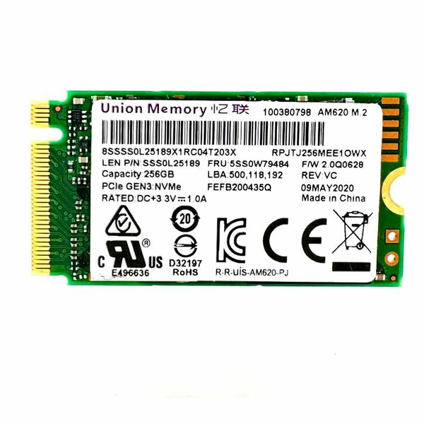 Union Memory 256GB AM620 2242 NVMe M.2 SSD