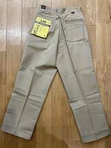 希少60'S USA製ビンテージLEE COTTON TWILL WORK TROUSERS W33L29ゴールデンサイズデッドストックコットンワークパンツ_画像3