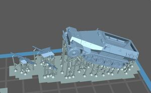 1/144 resin kit not yet painting WWⅡ Germany army tank Sd.Kfz.251/10 A type 3.7 cm PaK 36 against tank . installing World Tank Museum [ including in a package possibility ]