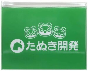 【未開封品】「一番くじ　あつまれ どうぶつの森」 E賞　クリアなスライダー付ポーチ 　たぬき開発/小サイズ