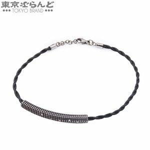 101708995 ダミアーニ Damiani メトロポリタン ドリーム ブレスレット ホワイトゴールドxブラック K18WG ダイヤモンド レザー 6Pダイヤ