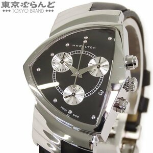 101705890 1円 ハミルトン HAMILTON ベンチュラ クロノグラフ H24412732 H244121 SS レザー 黒文字盤 腕時計 メンズ