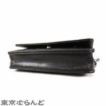 101695005 シャネル CHANEL チェーンウォレット ブラック シルバー金具 キャビアスキン マトラッセ ショルダーバッグ 長財布 レディース_画像3