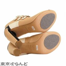 101712049 シャネル CHANEL ストラップ アンクルブーツ G29128 ベージュxブラックxホワイト レザー ラウンドトゥ ココマーク 36 パンプス_画像4