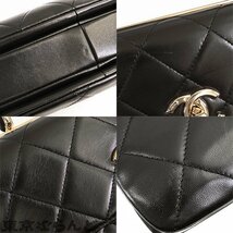 101706701 シャネル CHANEL チェーンショルダーバッグ ブラック ラムスキン マトラッセ 2WAY ハンドバッグ 24番台 ショルダーバッグ_画像6