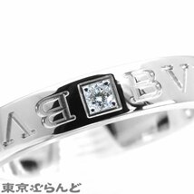 101711258 ブルガリ BVLGARI ダブルロゴ リング K18WG ダイヤモンド 16.5号相当 1PD ビーゼロワン リング・指輪 ユニセックス 仕上済_画像2