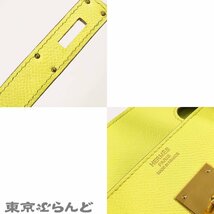 101694703 エルメス HERMES バーキン 30 □Q刻印 黄 ライム ピンクゴールド金具 エプソン ハンドバッグ レディース_画像8