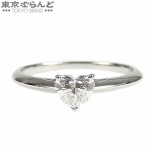 101704867 ティファニー TIFFANY&Co. ソリティア ハートシェイプ ダイヤモンド リング プラチナ Pt950 0.49ct I VVS2 13号相当 指輪 仕上済