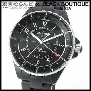 241001012042 Chanel CHANEL J12 GMT H3101 black ceramic SS box * written guarantee attaching . wristwatch men's self-winding watch automatic 