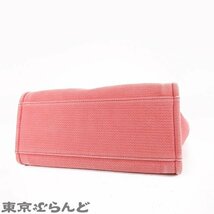 101696305 シャネル CHANEL ドーヴィル MM ピンク シルバー金具 キャンバス レザー 2WAY チェーンショルダーバッグ トートバッグ_画像3