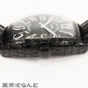 101713408 1円 フランクミュラー トノーカーベックス ブラッククロコ 8880 SC BLK CRO ブラック SS クロコダイル PVD 腕時計 メンズ 自動巻の画像6