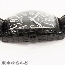 101713408 1円 フランクミュラー トノーカーベックス ブラッククロコ 8880 SC BLK CRO ブラック SS クロコダイル PVD 腕時計 メンズ 自動巻_画像6