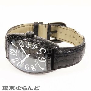 101713408 1円 フランクミュラー トノーカーベックス ブラッククロコ 8880 SC BLK CRO ブラック SS クロコダイル PVD 腕時計 メンズ 自動巻の画像2