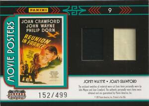 John Wayneジョン・ウェイン Joan Crawfordジョーン・クロフォード 着用衣装カード 俳優　「再会のパリ」のポスター