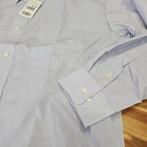 レノマ　細かい透かしストライプのライトブルーシャツ　ワイシャツ　LからLL　　４２－８２_画像3
