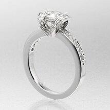 ティファニー リボン ソリティア リング 指輪 6号 0.40ct VVS2/I/2EX Pt950プラチナ ダイヤモンド TIFFANY&Co.【I211323019】中古_画像3