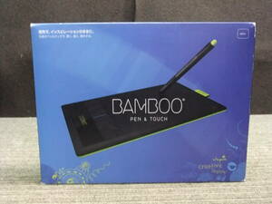 nc ア02-112 Wacom BAMBOO pen＆touch small ブラック グリーン CTH-470 ワコム ペンタブレット 板タブ イラスト お絵描き 動作確認済