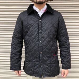 英国 Barbour バブアー 中綿 キルティング ジャケット ライナー ブラックコーデュロイ ヴィンテージ イギリス オイルド ナイロン