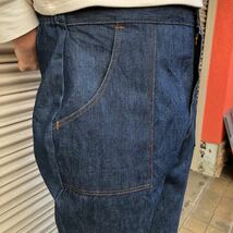 濃紺 70s sears JTF Jeans That Fit デニム ベイカー パンツ 真っ紺 ジーンズ ウエストゴム ヴィンテージ デニムパンツ タロンジップ_画像5