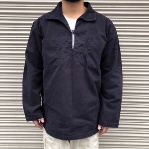 80s Mousqueton ユーロ製 Franch Work ユーロワーク ワークジャケット フィッシャーマン スモック コットン プルオーバー シャツ XL 90s