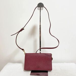 和203★ 美品 COACH コーチ ショルダーウォレット 財布 レディース レッドブラウン