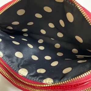 和203★① kate spade NEWYORK ケイトスペード ニューヨーク ショルダーバッグ パテントレザー エナメル レディース レッドの画像5