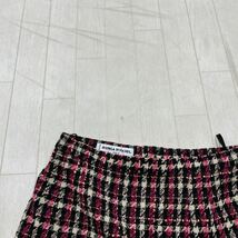 和226★ ビンテージ フランス製 SONIA RYKIEL ソニアリキエル タイトスカート チェック 40 レディース ブラック ピンク_画像3