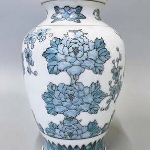 ゴールド伊万里 GOLD IMARI 花瓶 Hand Painted 花器 花入れ 花生け フラワーベース くじゃく 牡丹柄 飾り インテリア 置物の画像2