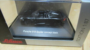 ★ミニカー 1/87 シュコー Schuco ポルシェ 918 スパイダー コンセプト ブラック 新品未開封