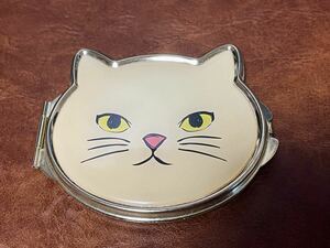 ⑩ cat face both sides mirror .. cat retro compact mirror 