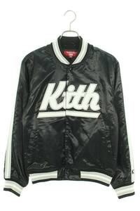 キス KITH ミッシェルアンドネス SATIN JACKET サイズ:S サテンベースボールブルゾン 中古 BS99