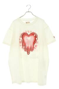 エモーショナリー アンアベイラブル EMOTIONALLY UNAVAILABLE EU-S23-0000-007 サイズ:XL ハートロゴプリントTシャツ 中古 BS99