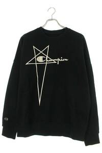 リックオウエンス Rick Owens チャンピオン 23SS CM02C9225 PULLOVER SWEAT サイズ:M ロゴ刺繍クルーネックスウェット 中古 OM10