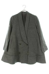  undercover UNDERCOVER N1103-1 size :1 wide Silhouette pea coat used BS99