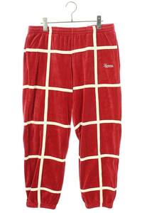 シュプリーム SUPREME 20SS Grid Taping Velour Pant サイズ:M グリッドテーピングベロアロングパンツ 中古 BS99