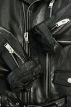 サンローランパリ SAINT LAURENT PARIS L17/397292 Y5YH1 サイズ:48 クラシックモーターサイクルカーフレザージャケット 中古 SS13_画像5