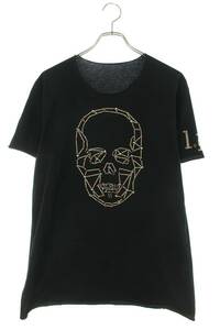 ルシアンペラフィネ lucien pellat-finet サイズ:XL スカルストーン装飾Tシャツ 中古 BS99