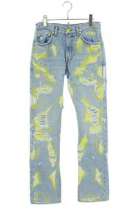 エンドレスデニム Endless Denim Distressed Embroidered Jeans 30インチ ディストレスドエンブロイダリーデニムパンツ 中古 SB01