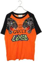 グッチ GUCCI 19SS 549099 XJAI1 サイズ:S LOVEDタイガープリントTシャツ 中古 BS55_画像1